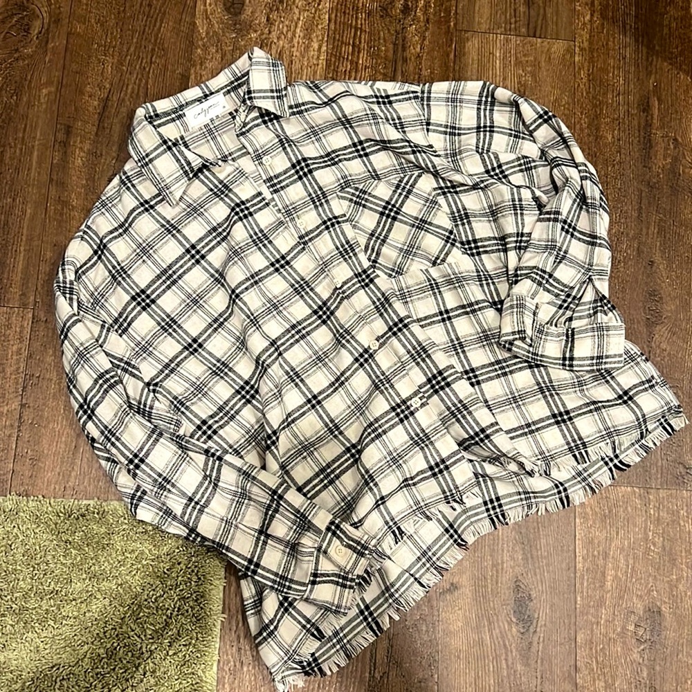 Carly Jean Fringe Flannel Shirt
